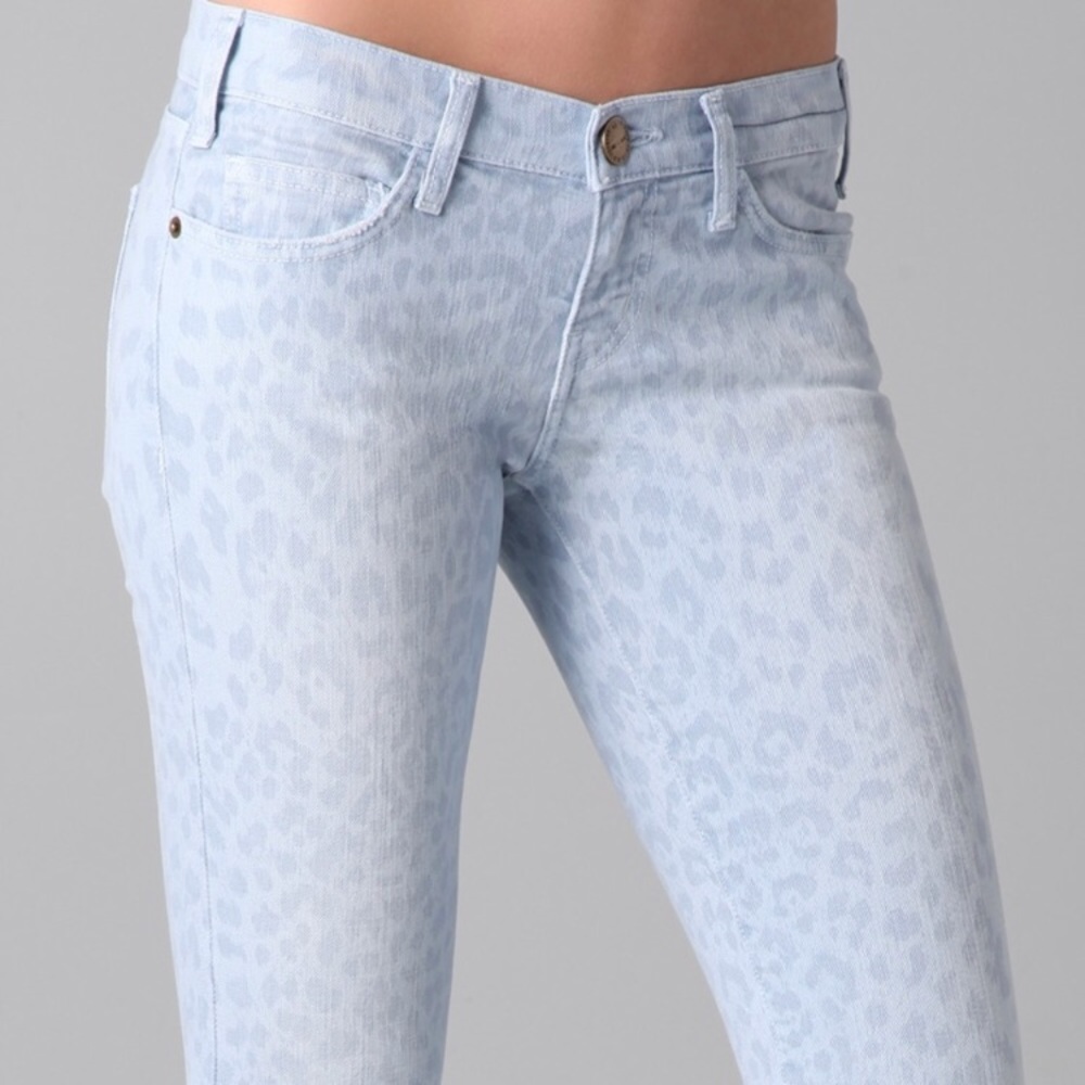 Current/Elliot Skinny Stiletto Ankle Leopard Jeans